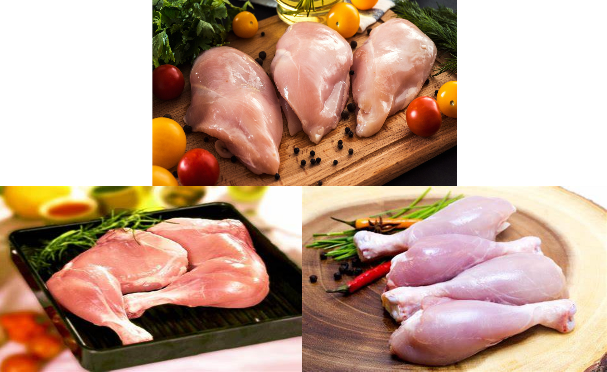 Combo ( Chicken Breast 500g + Chicken whole legs 500g + Chicken Drumsticks/ legs 500g)