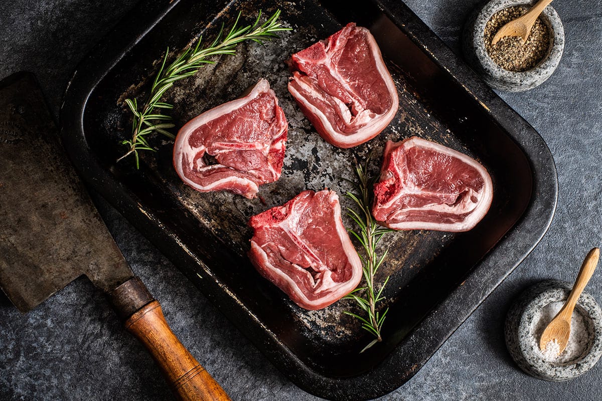 Raw Mutton chops (curry cut )