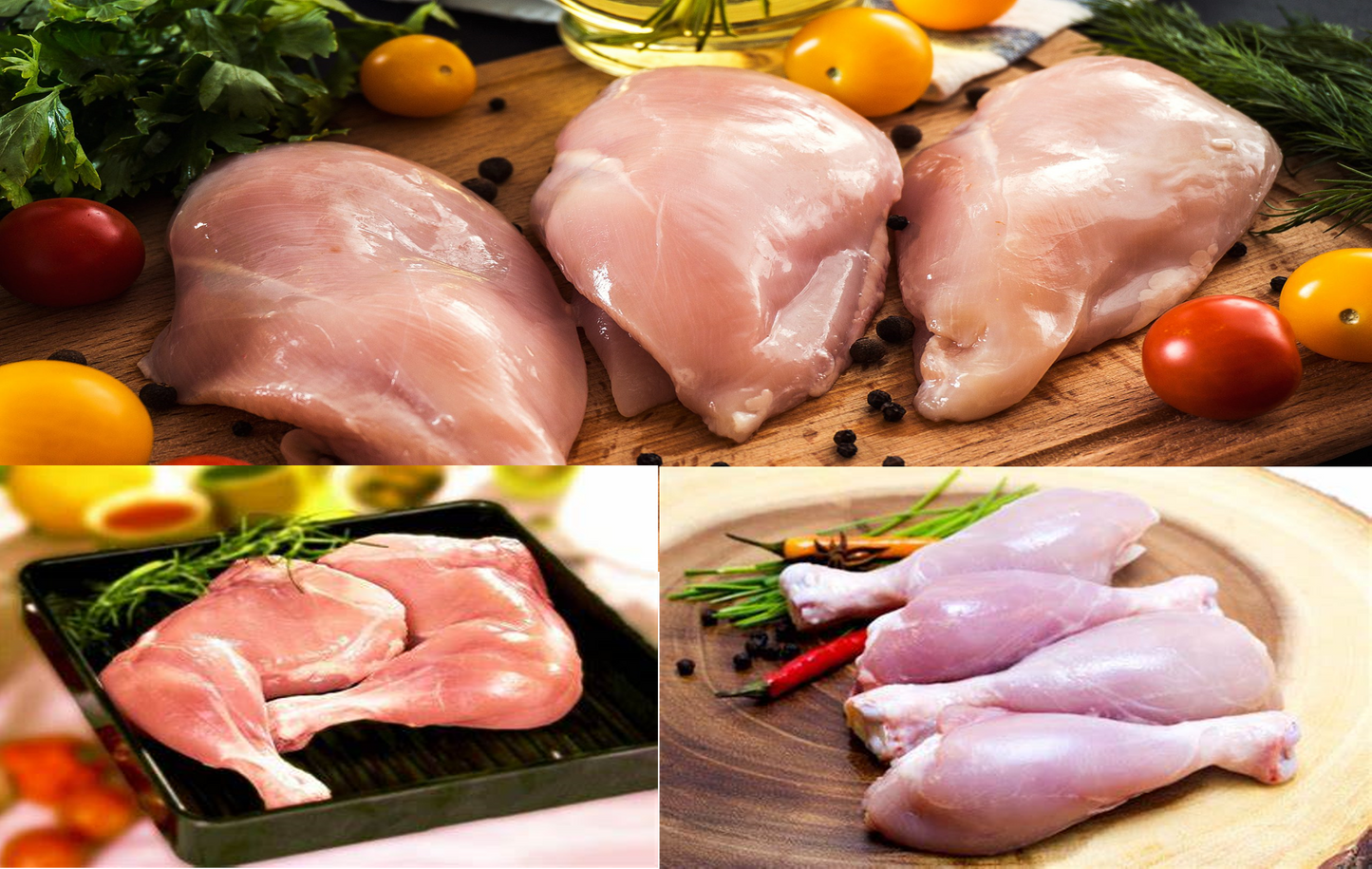 Combo ( Chicken Breast 500g + Chicken Thighs 300g  + Chicken Drumsticks/ legs 500g)