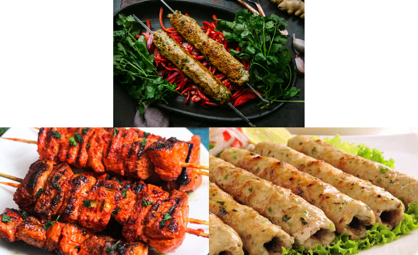 Combo Raw Kebabs ( 500g Chicken Handmade kebab   + 500g chicken tandoori tikka kebab + 500g Chicken Seekh kebab  )