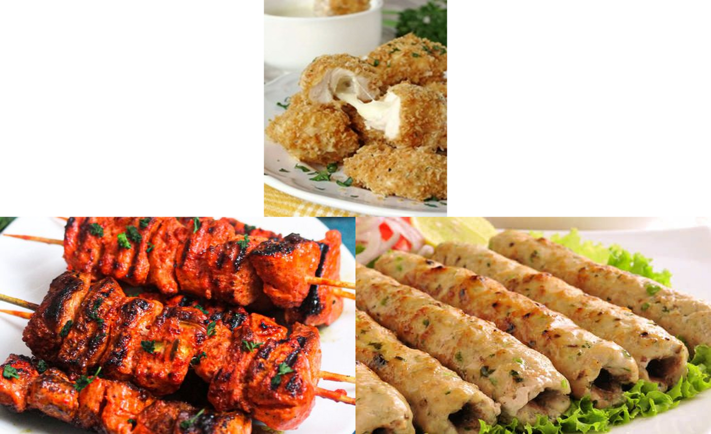 Combo Raw Kebabs and Chicken cheese nuggets ( 500g Chicken Cheese nuggets    + 500g chicken tikka kebab + 500g Chicken Seekh kebab  )